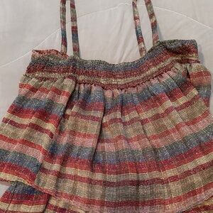 Striped Multicolor Layered Top